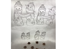 Stickdatei - Schneemann Alphabet Buchstabe H